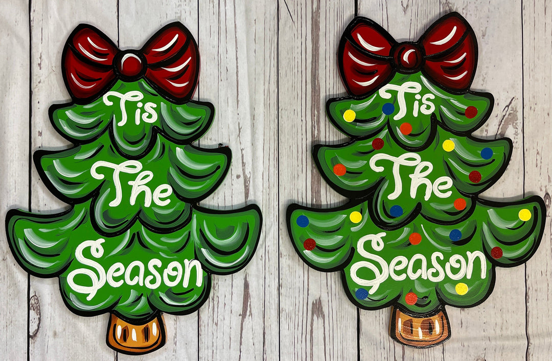 Tis The Season Christmas Tree Blank