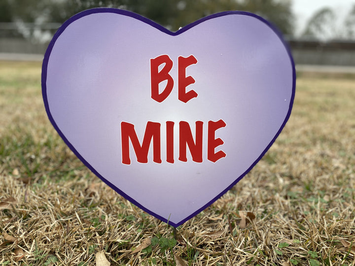 Valentine's Yard Art Purple Heart