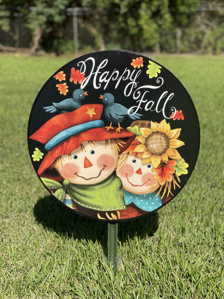 Happy Fall Scarecrow Outdoor Sign
