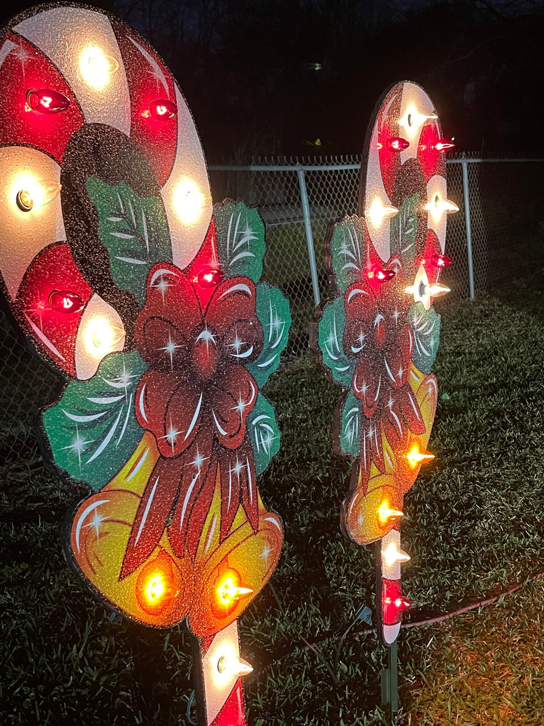 Lighted Candy Cane Christmas Outdoor Decor