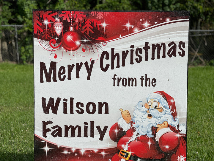 Personalized Merry Christmas Outdoor Sign