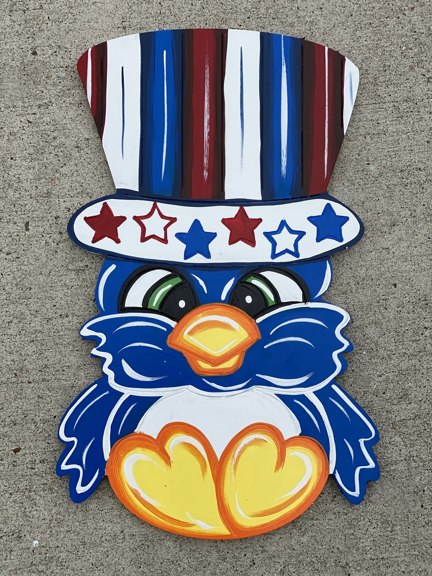 Patriotic Yard Art  Owl ready to be painted