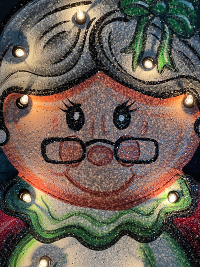 Lighted Simple Mrs. Clause DIY Christmas Blank