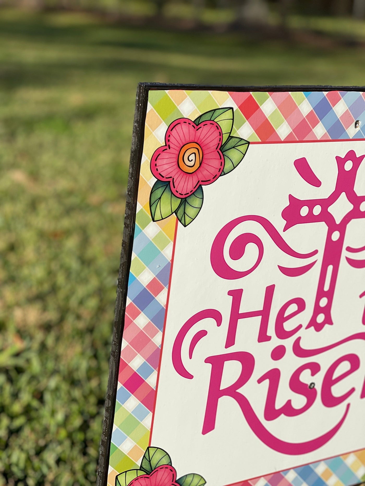 He Is Risen Easter yard sign outdoor decoration