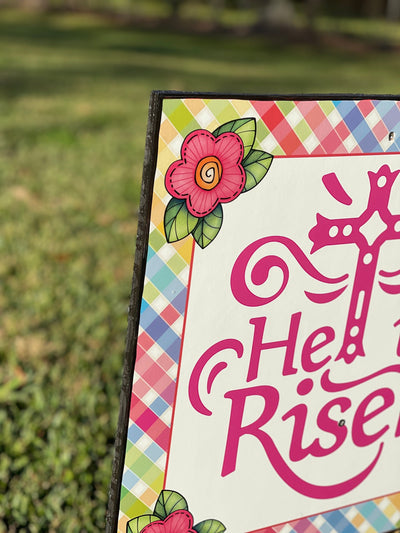 He Is Risen Easter yard sign outdoor decoration