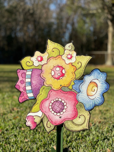 flower bundle yard sign outdoor decoration