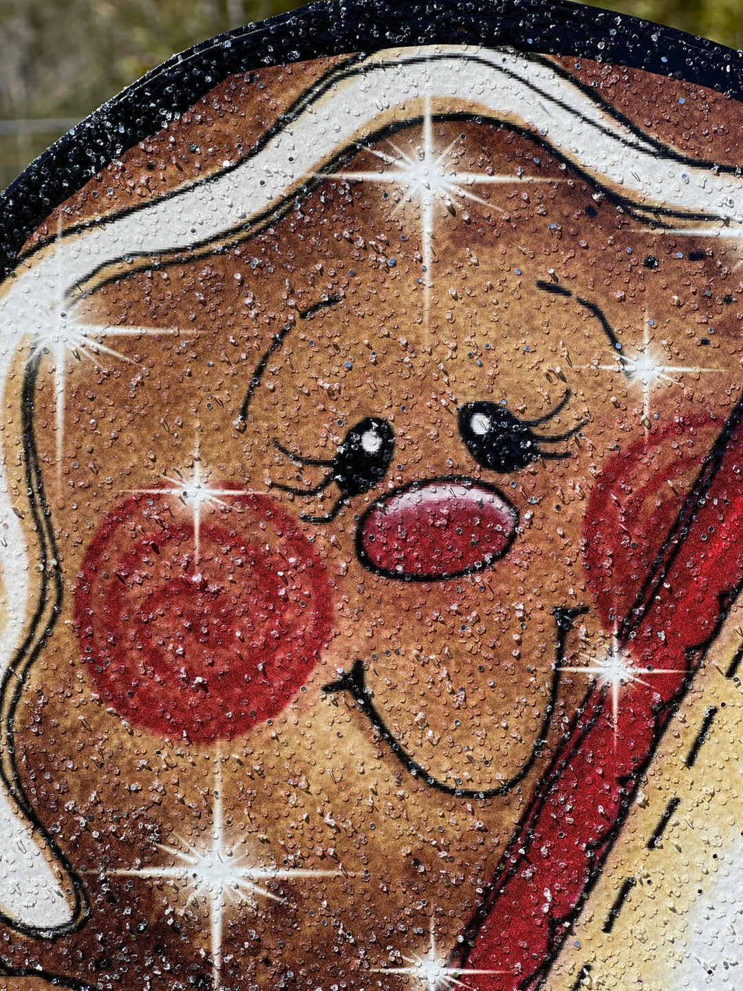 Gingerbread holding Merry Christmas Star Yard Decoration