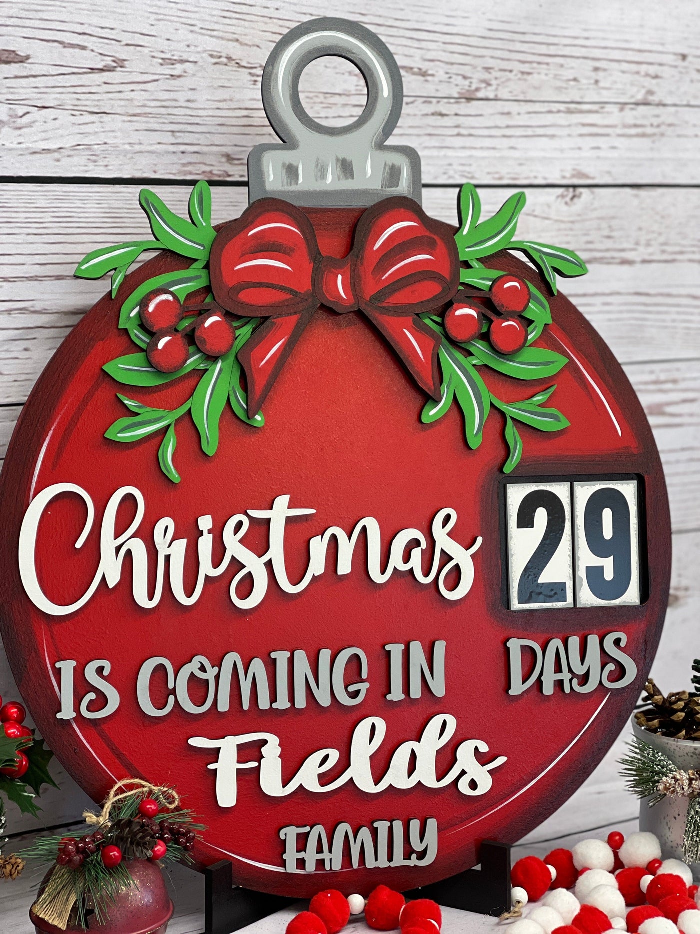 Christmas Countdown Personalized Decor