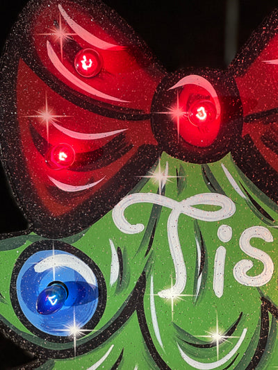 Lighted Christmas Tree Yard Art Sign