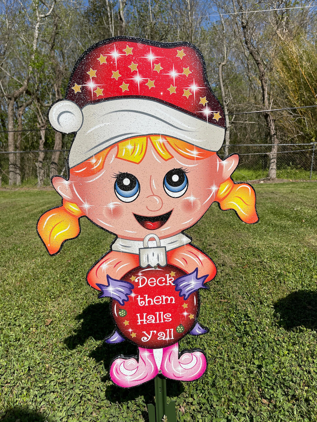 Christmas Elf Yard Art Decoration