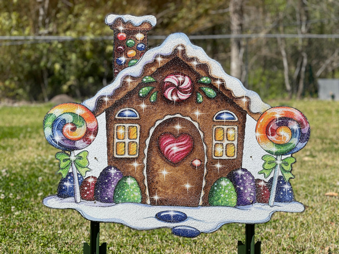 gingerbread house plants Christmas Gingerbread House & Lollipops