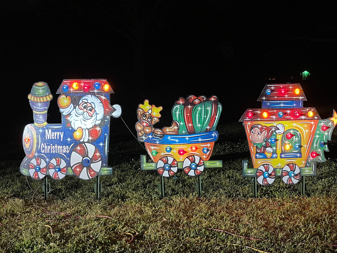 Christmas Santa Train Outdoor Decor