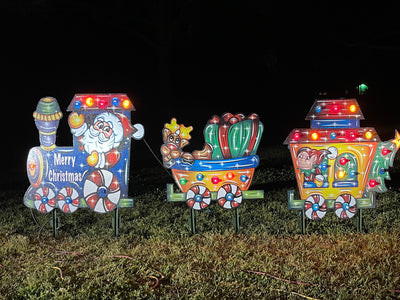Christmas Santa Train Outdoor Decor