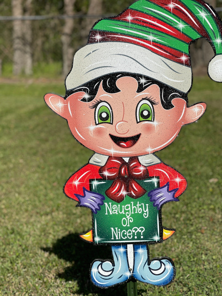 Christmas Elf Yard Art Decoration