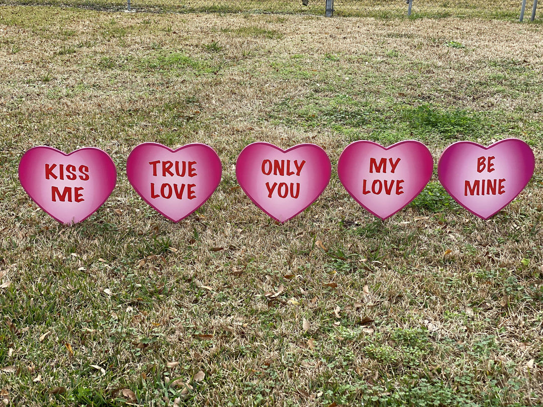Valentines Day Yard Art