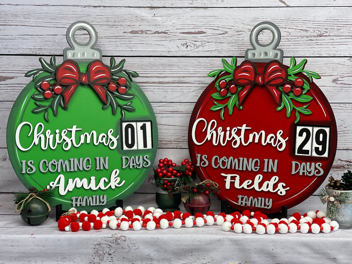 Christmas Countdown Personalized Decor