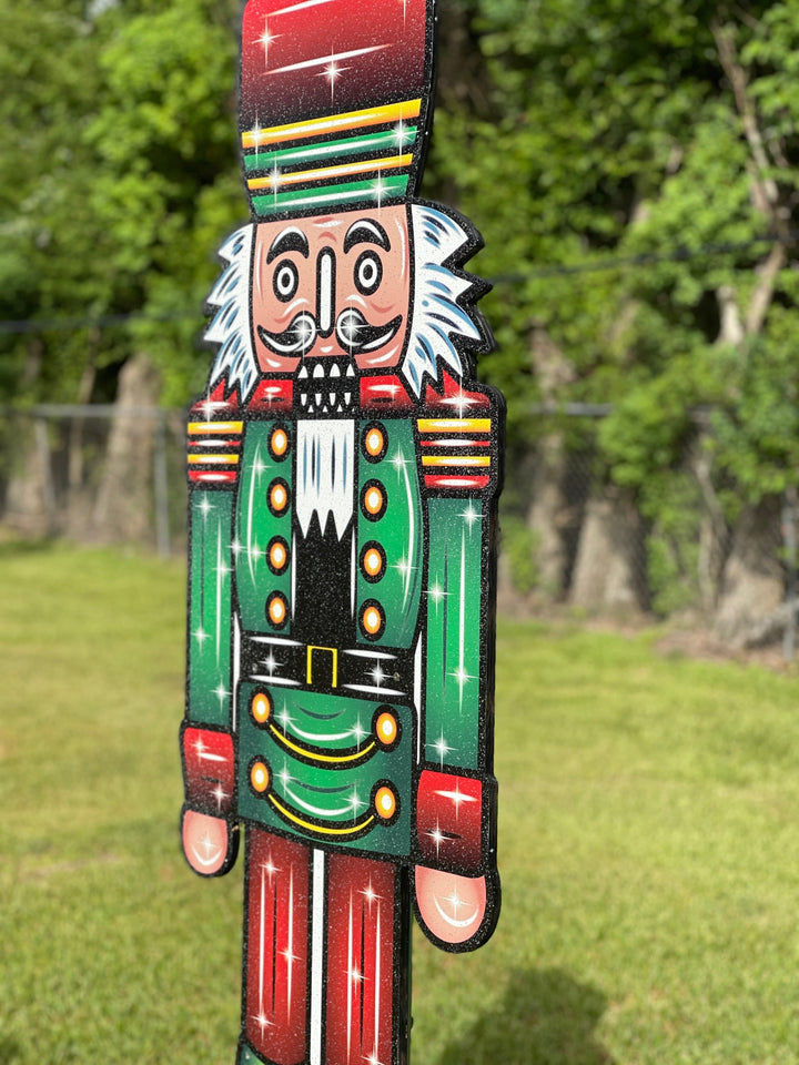 Christmas Nutcracker yard art