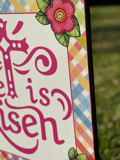 He Is Risen Easter yard sign outdoor decoration