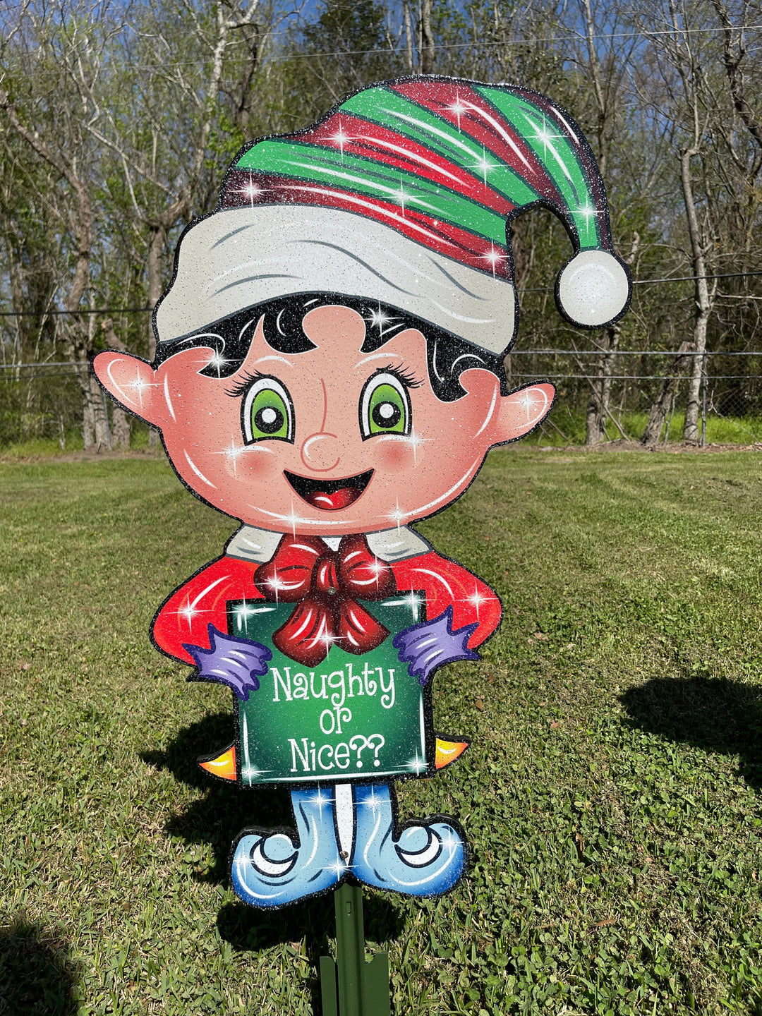 Christmas Elf Yard Art Decoration