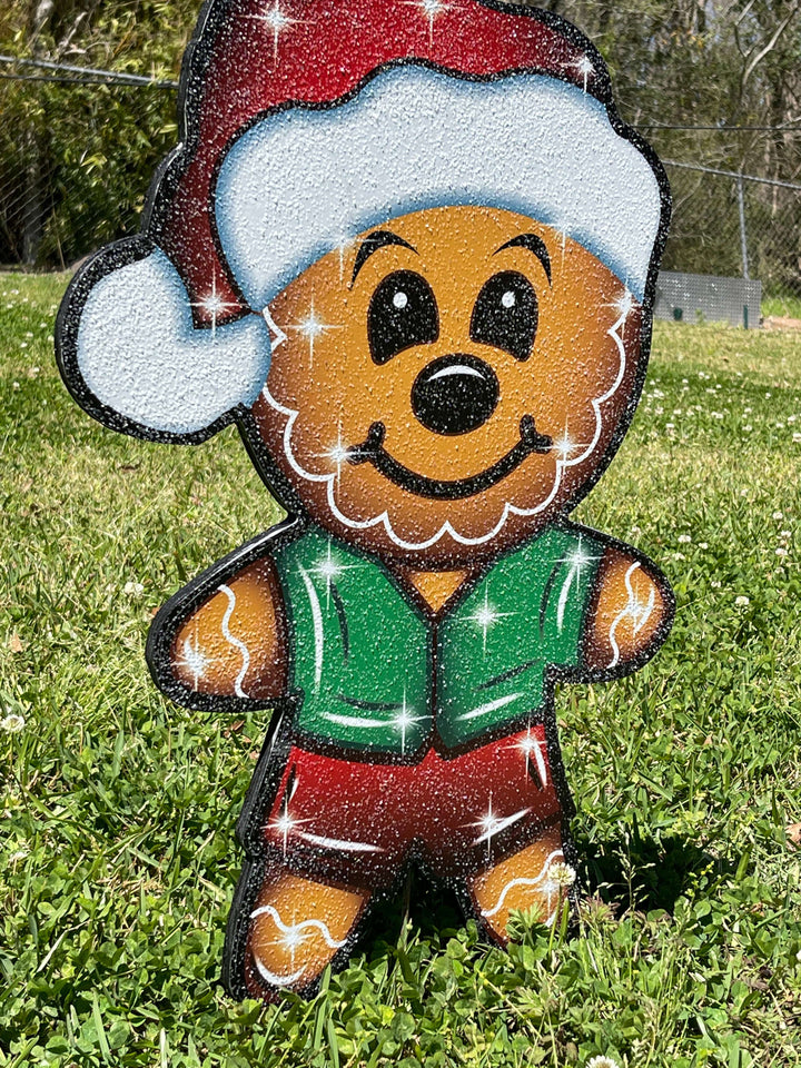 Christmas Gingerbread boy Yard Art