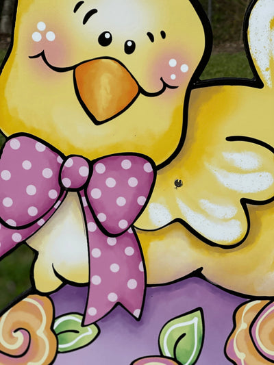 Easter Chick on Egg Yard Sign Decoration