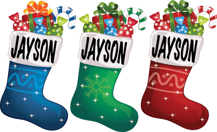 personalized Christmas Stocking yard art decoration