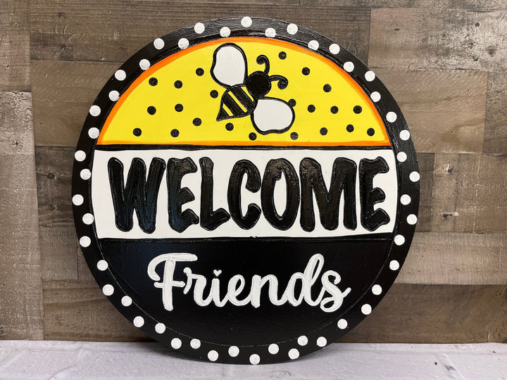 Bumble Bee Welcome Sign Yard Art Decoration