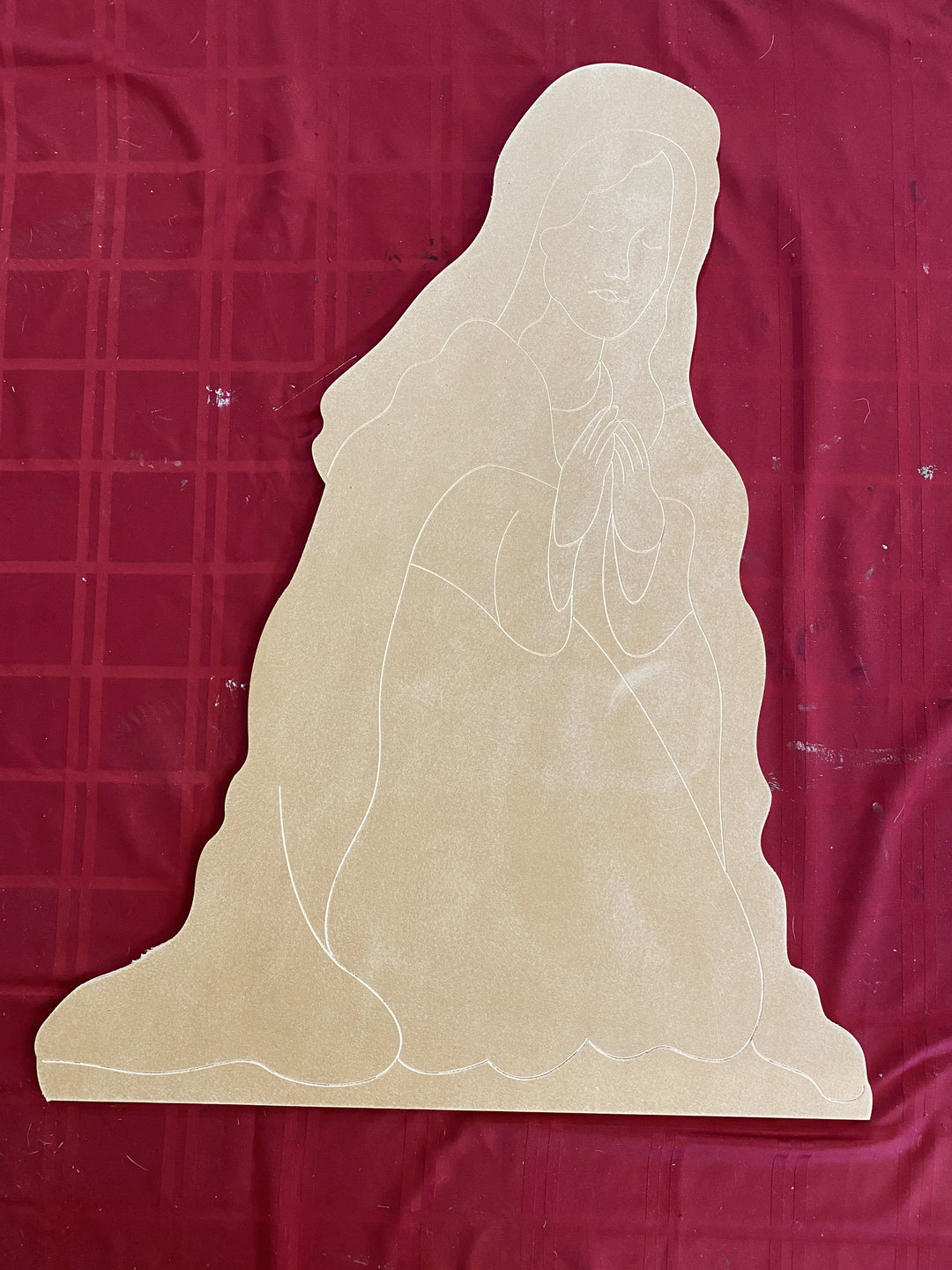 Christmas Nativity Yard Art Mary Blank DIY