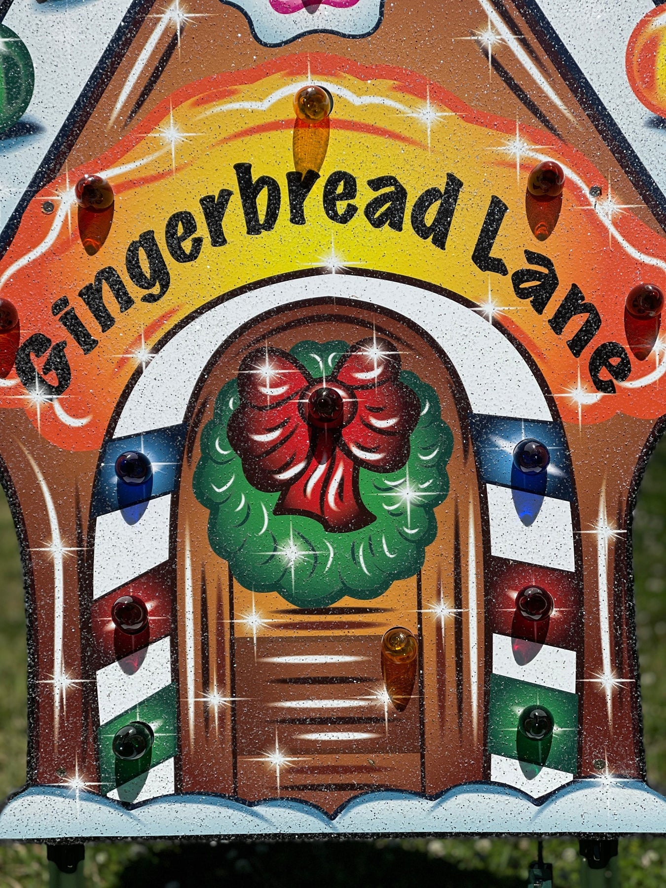 Outdoor Gingerbread House | Gingerbread Lane Sign – Yard Art Decor and More