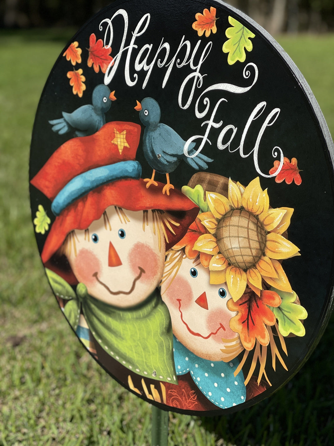 Happy Fall Scarecrow Outdoor Sign