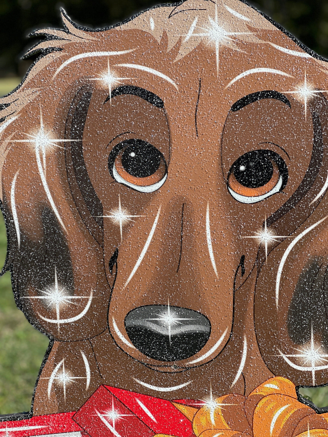 Dachshund Dog Christmas Yard Decoration Sign