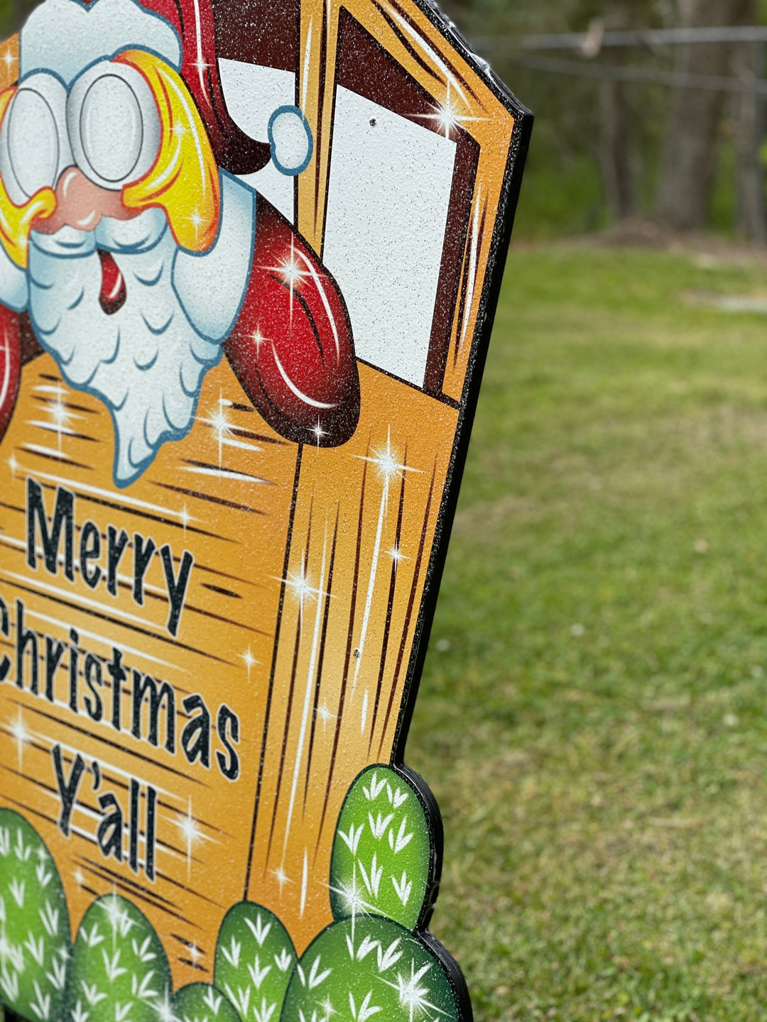 Deer Blind Christmas Santa Yard Art Decoration