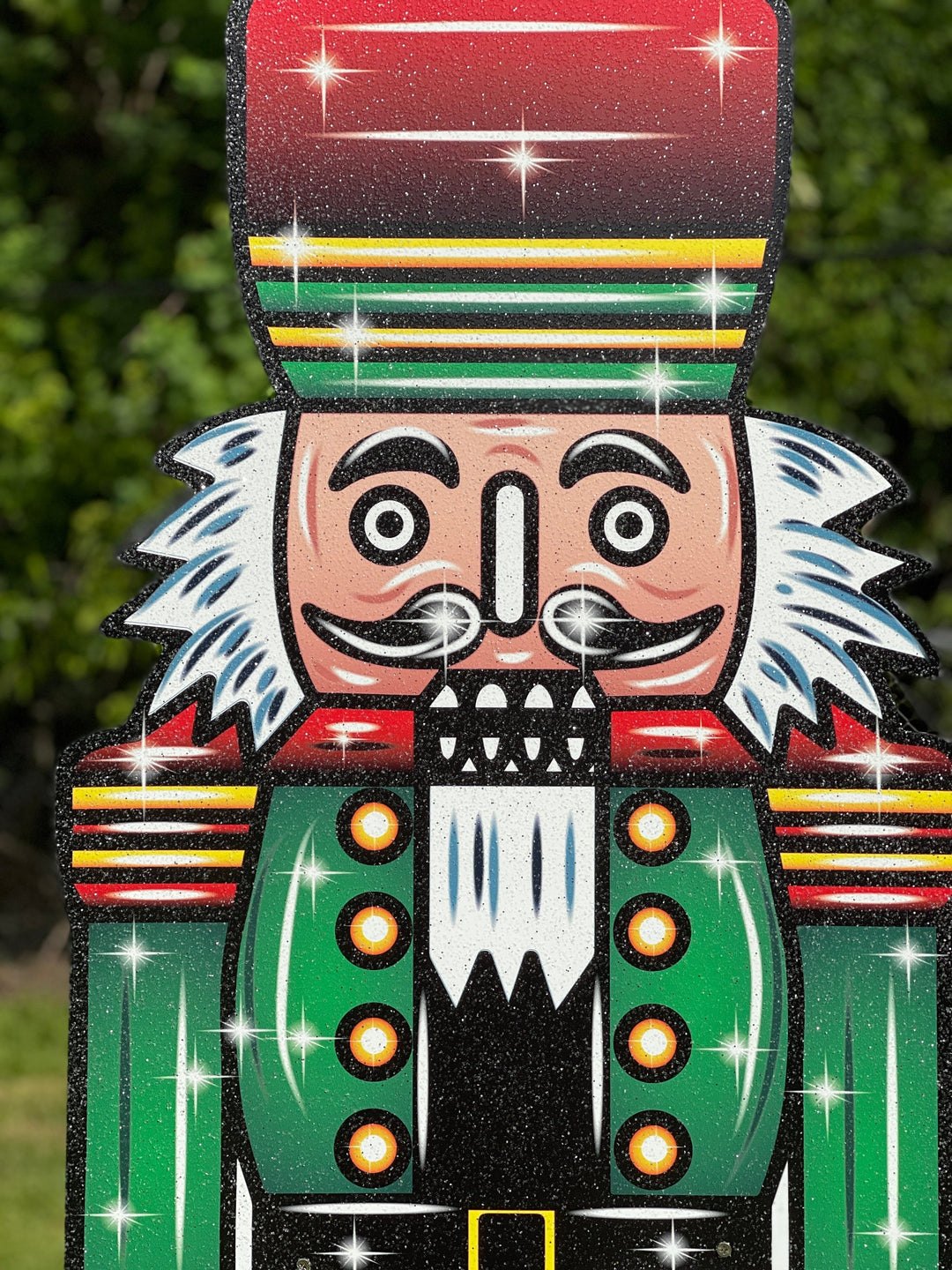 Christmas Nutcracker yard art