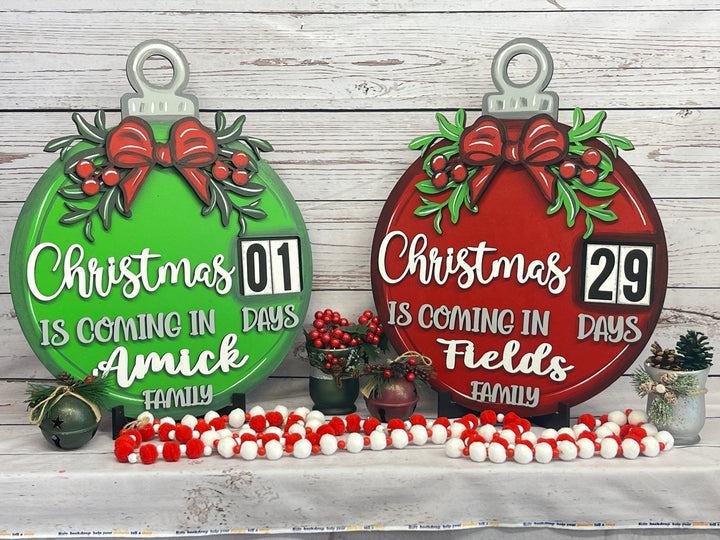 Christmas Countdown Personalized Decor