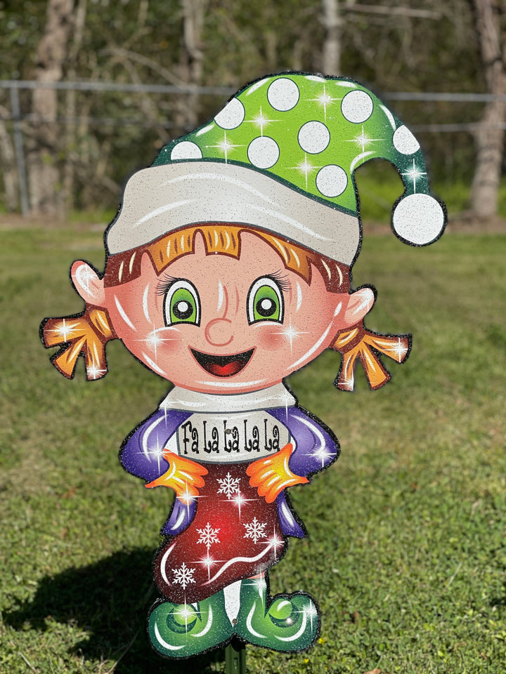 Christmas Elf Yard Art Decoration