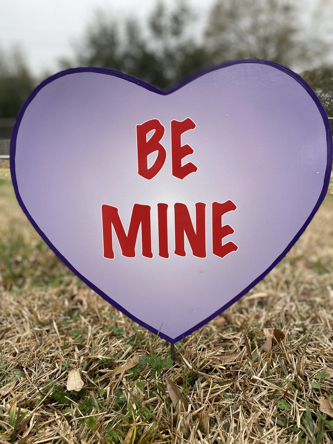 Valentine's Yard Art Purple Heart