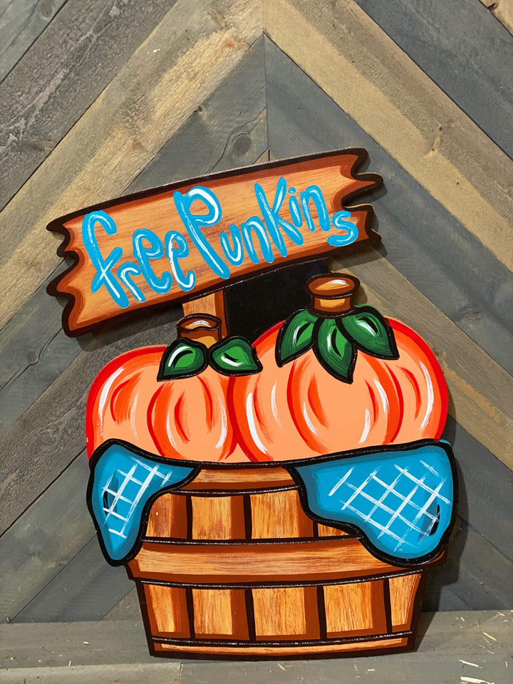 free punkins basket painted yard art design