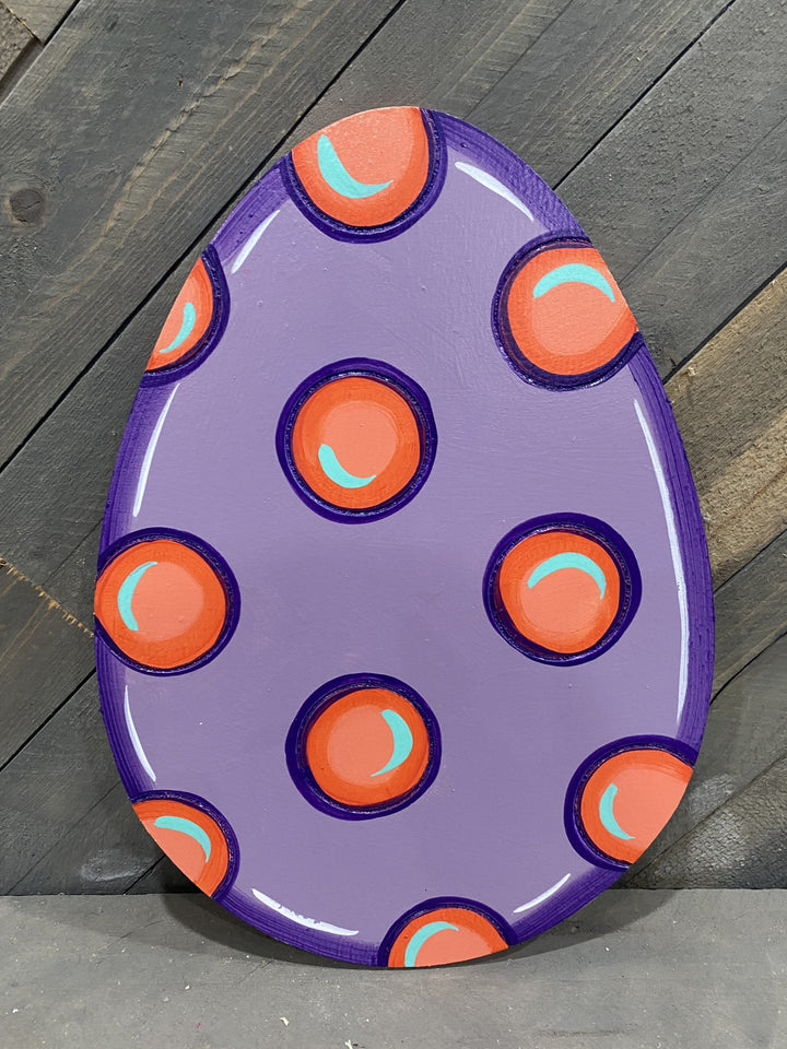 Easter Egg With Polka Dots DIY Blank