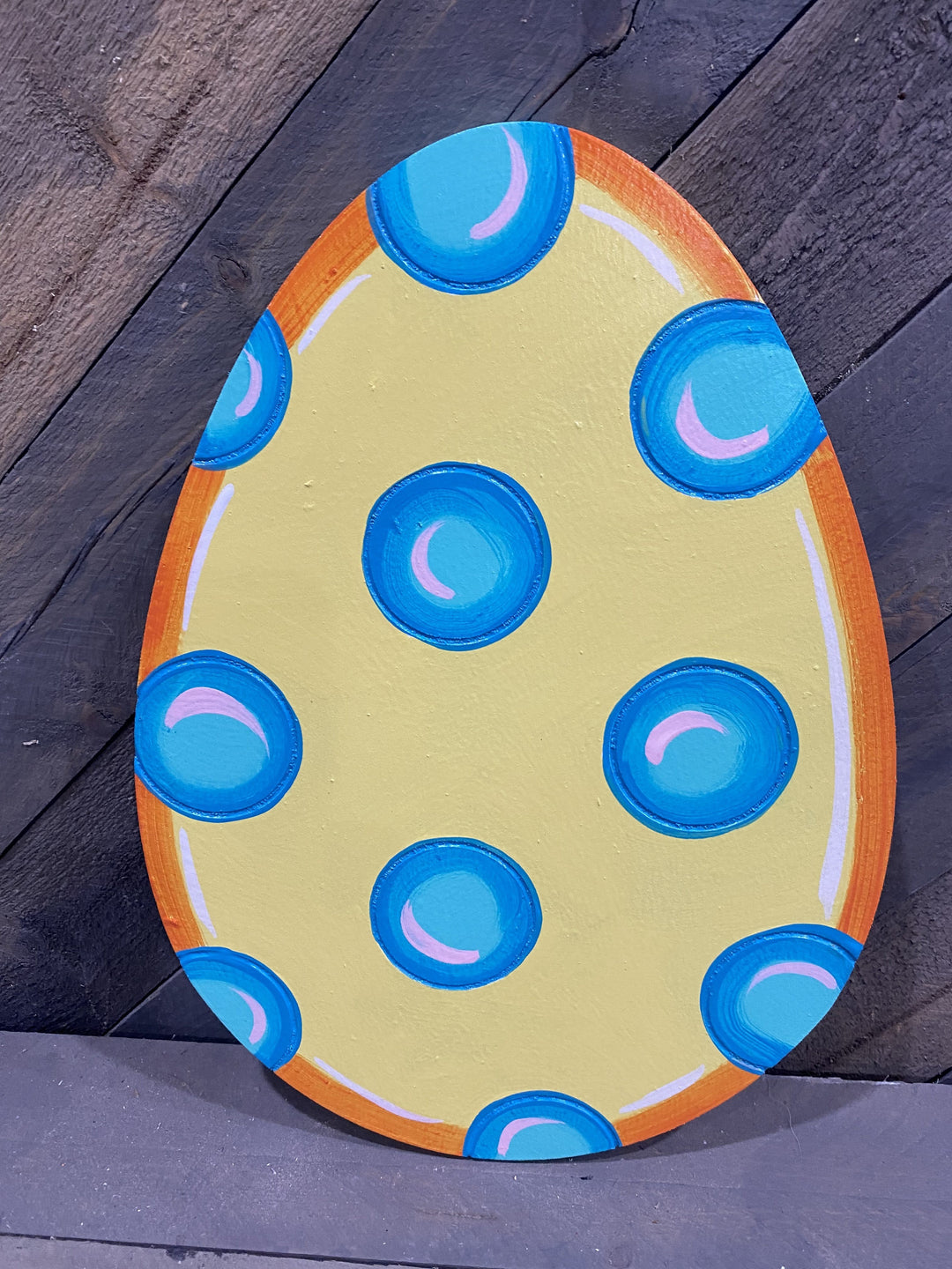 Easter Egg With Polka Dots DIY Blank