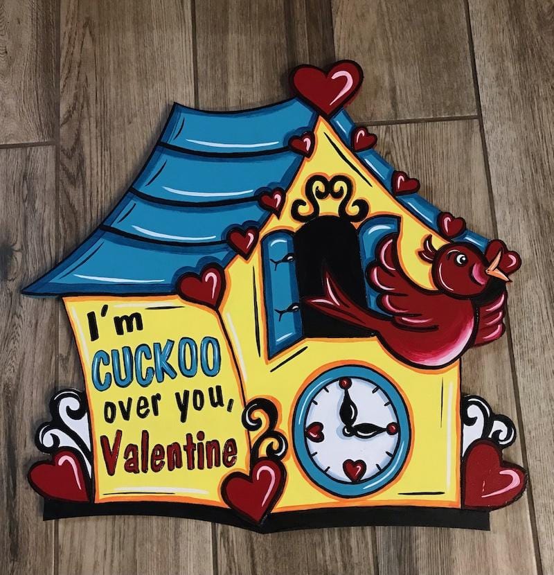I'm Cuckoo Over You Valentine Bird House
