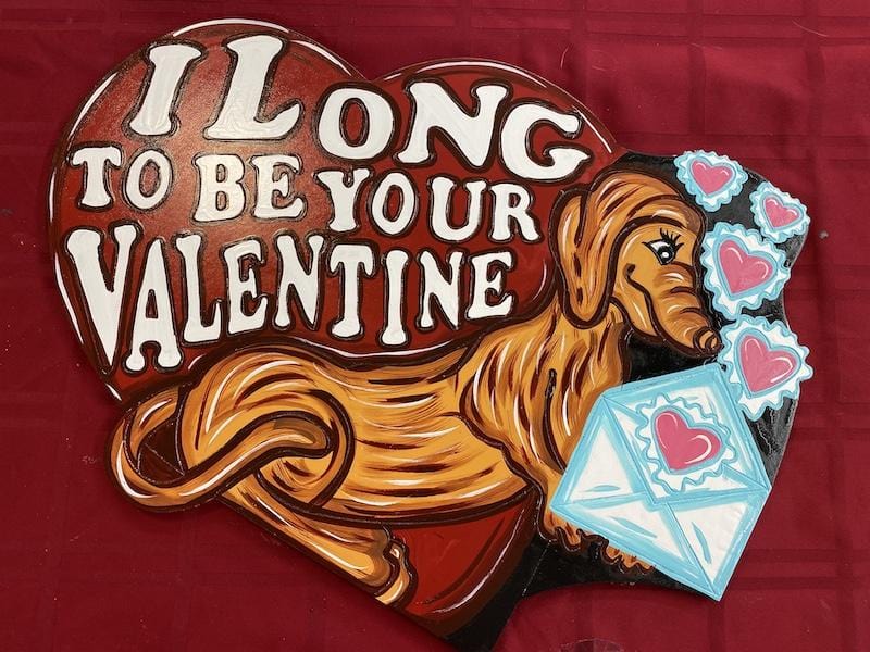 I Long To Be Your Valentine Weiner Dog Blank DIY