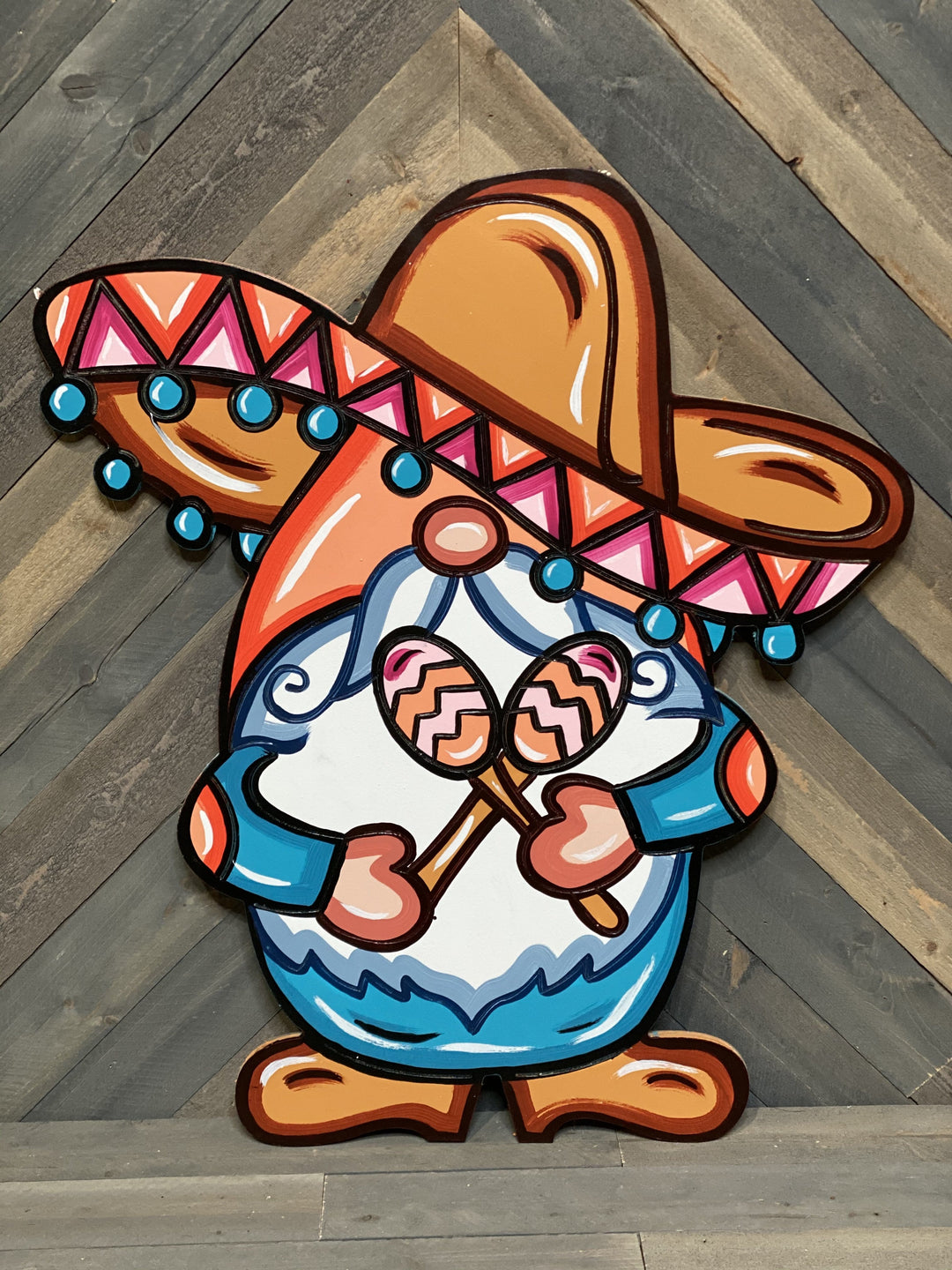 sombrero gnome yard art