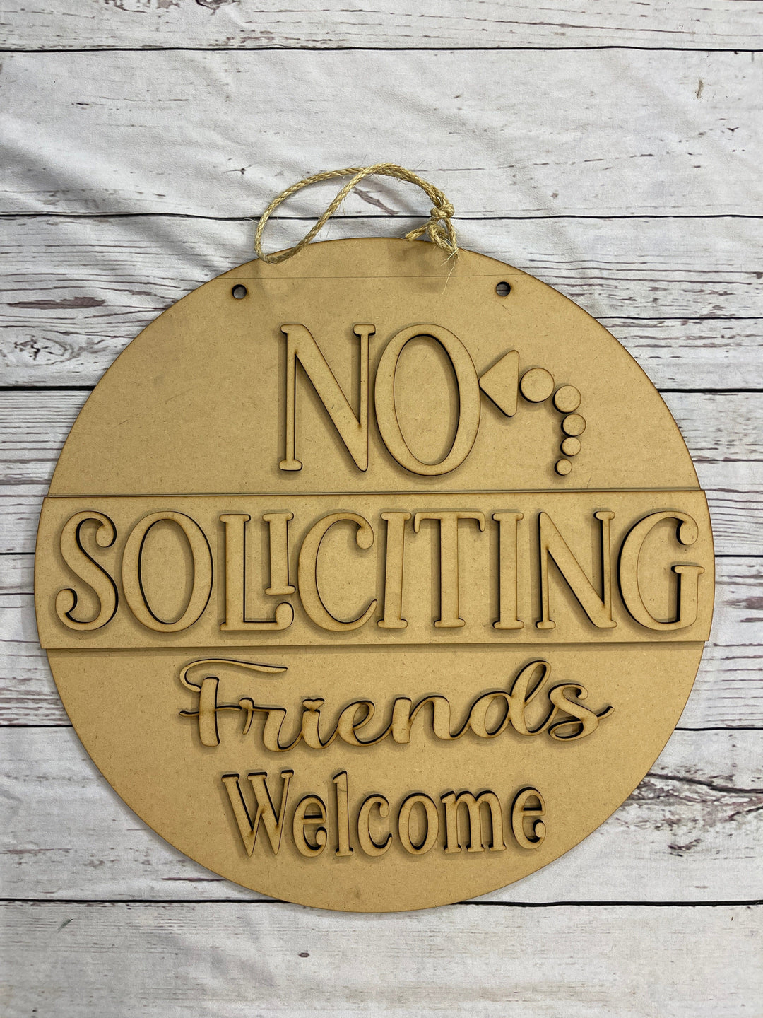 No Soliciting Door Hanger Blank-  Painted By You