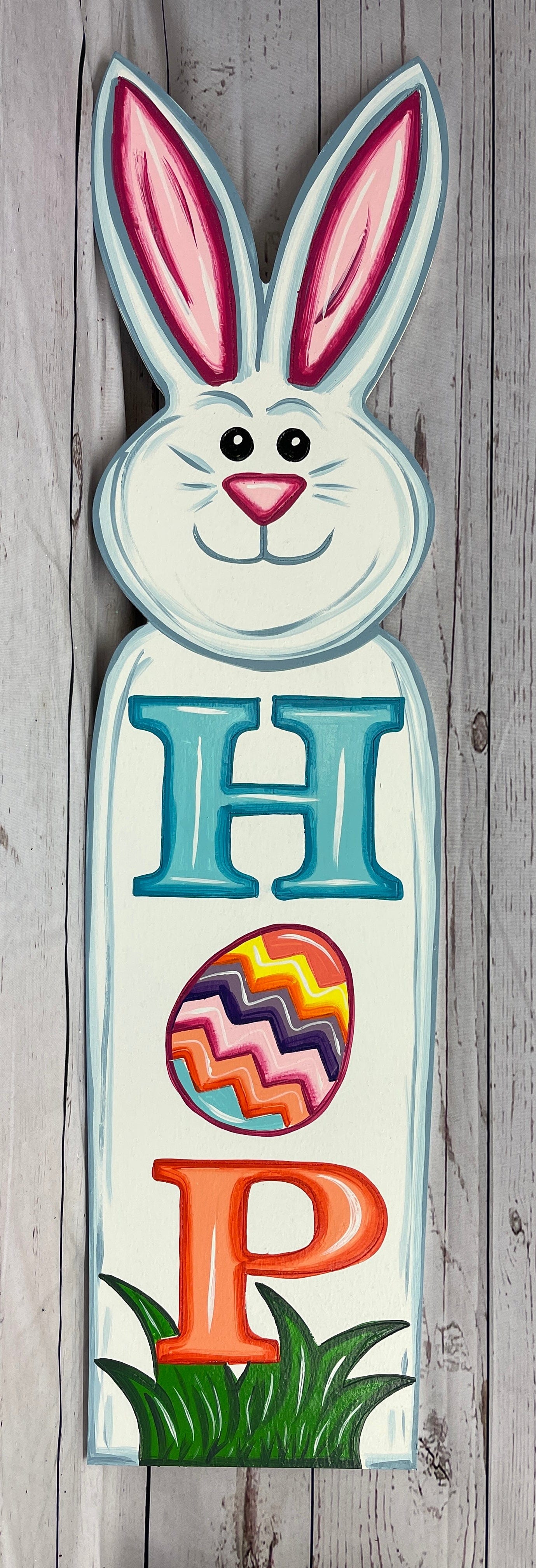 Easter Bunny HOP Vertical Sign DIY Cutout | Spring Decor – Yard Art ...