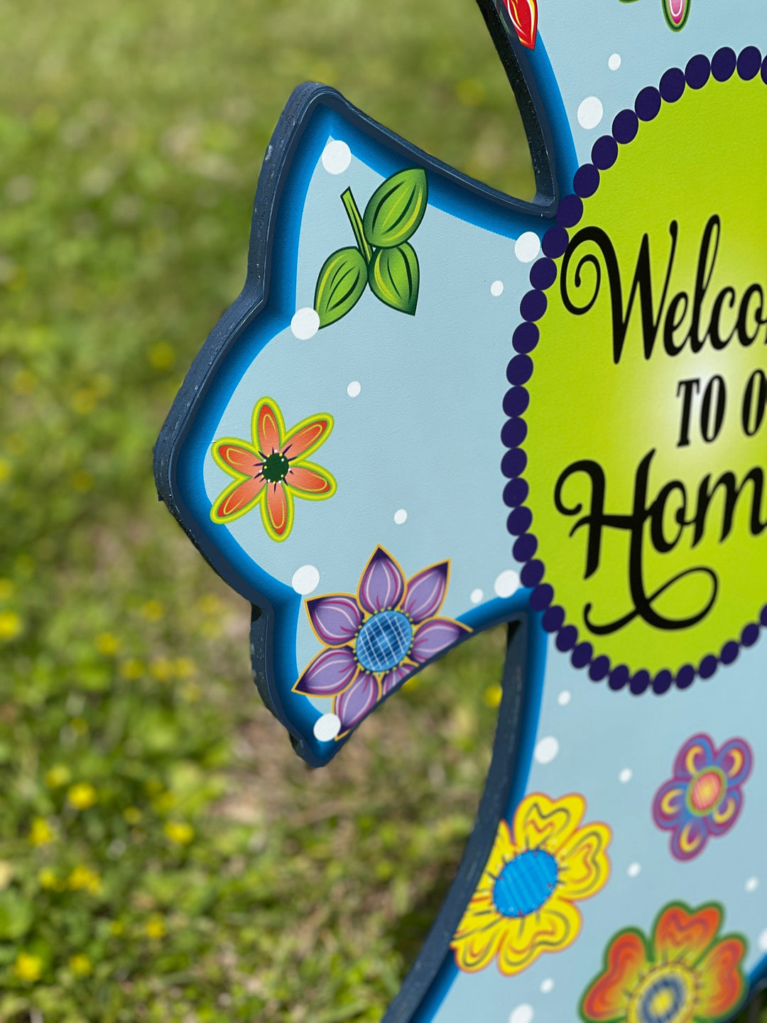 Welcome to our Home Cross Yard Sign