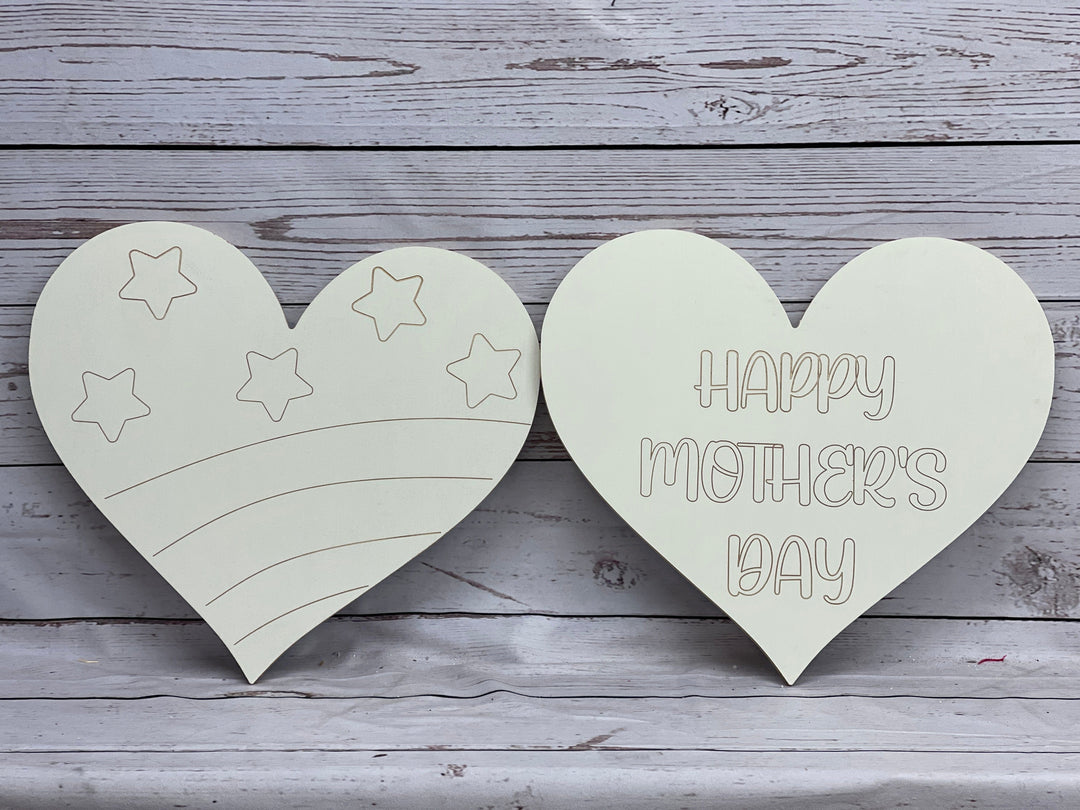 Patriotic Heart Happy Mother's Day yard signPatriotic heart Yard Art Decoration