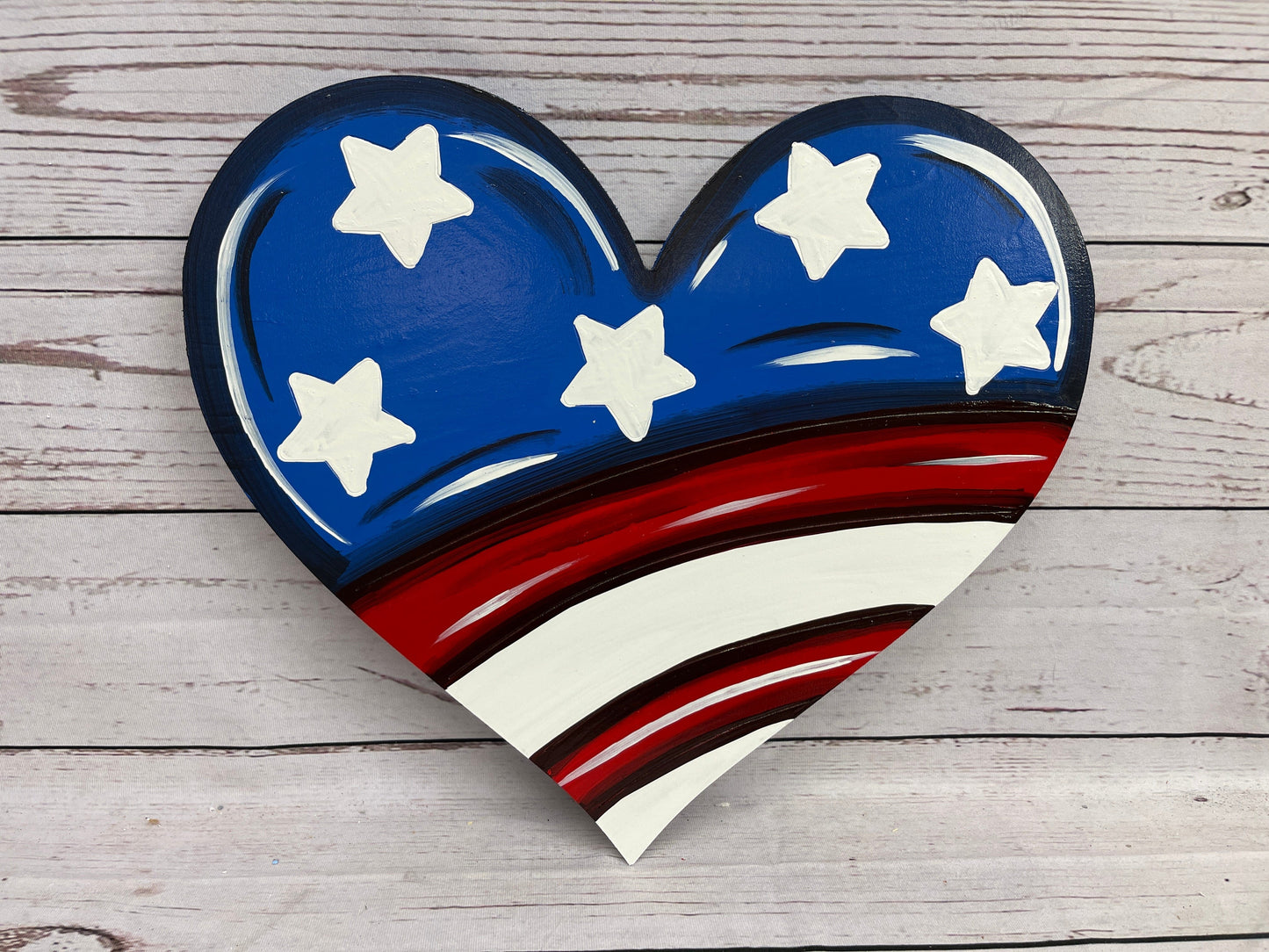 Patriotic heart Yard Art Decoration