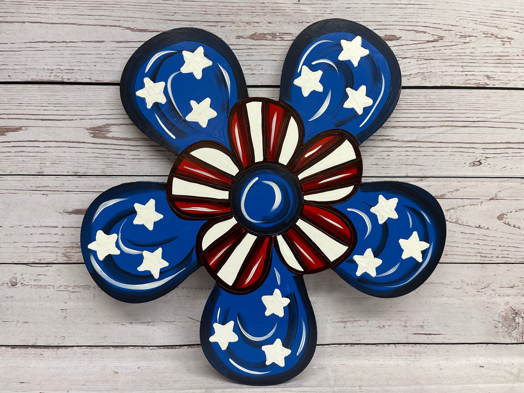 Reversible Patriotic Flower DIY Blank