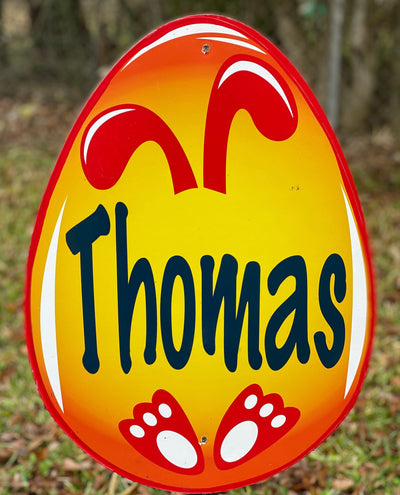 Personalized Easter Egg yard art sign