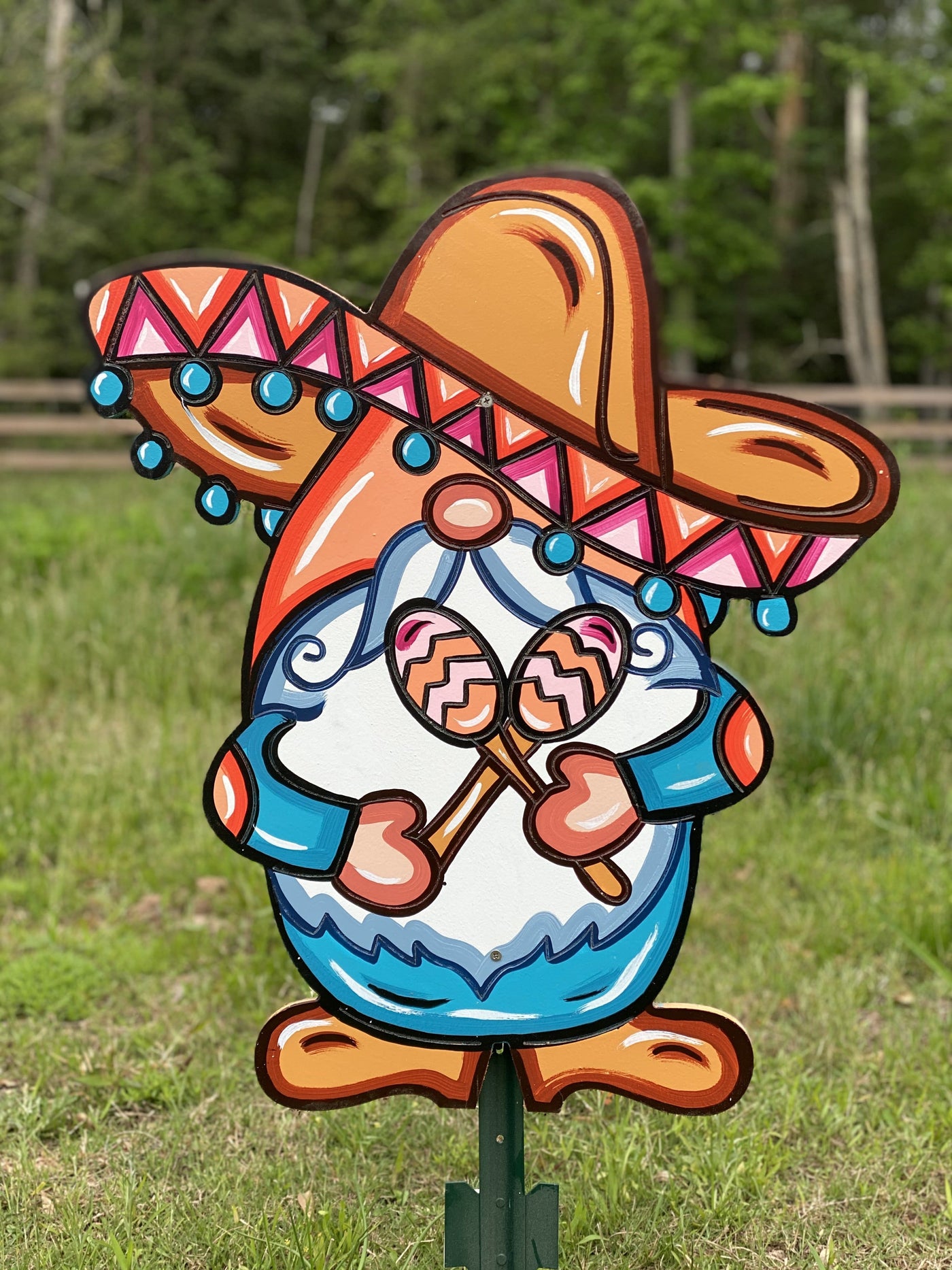 Sombrero Gnome hand painted